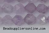 CNA762 15.5 inches 8mm faceted nuggets light lavender amethyst beads