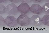 CNA763 15.5 inches 10mm faceted nuggets light lavender amethyst beads