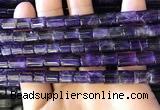 CNA777 15.5 inches 7*7mm - 7*8mm tube natural amethyst beads