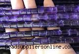 CNA778 15.5 inches 8*8mm - 8*9mm tube natural amethyst beads