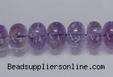 CNA810 15.5 inches 8*12mm rondelle natural light amethyst beads