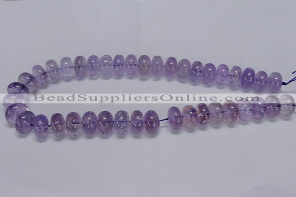 CNA812 15.5 inches 10*16mm rondelle natural light amethyst beads