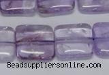 CNA843 15.5 inches 16mm square natural light amethyst beads