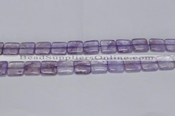 CNA843 15.5 inches 16mm square natural light amethyst beads