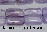 CNA844 15.5 inches 18mm square natural light amethyst beads