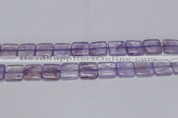 CNA844 15.5 inches 18mm square natural light amethyst beads