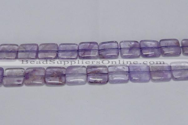 CNA845 15.5 inches 20mm square natural light amethyst beads