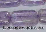 CNA854 15.5 inches 18*25mm rectangle natural light amethyst beads