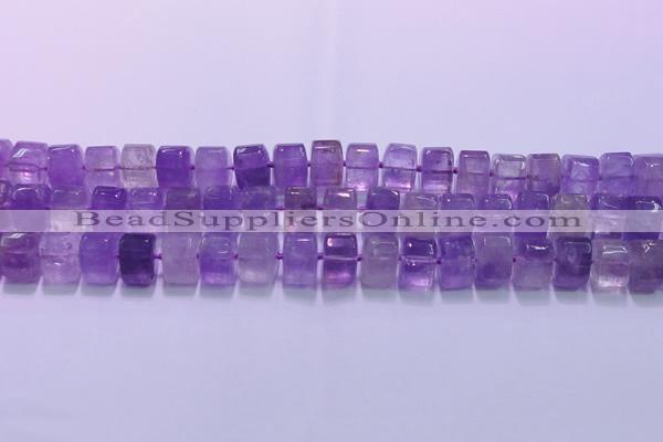 CNA902 15.5 inches 11*15*15mm faceted triangle natural amethyst beads