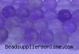 CNA911 15.5 inches 6mm round matte amethyst gemstone beads