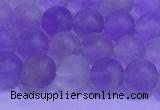 CNA912 15.5 inches 8mm round matte amethyst gemstone beads