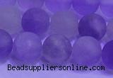 CNA914 15.5 inches 12mm round matte amethyst gemstone beads