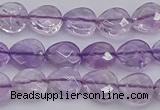 CNA924 15.5 inches 10*10mm faceted flat teardrop natural amethyst beads