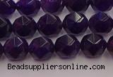 CNA937 15.5 inches 8mm faceted nuggets amethyst gemstone beads