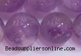 CNA957 15.5 inches 14mm round natural lavender amethyst beads