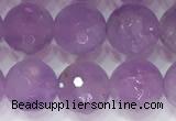 CNA964 15.5 inches 8mm faceted round natural lavender amethyst beads