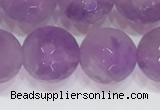 CNA965 15.5 inches 10mm faceted round natural lavender amethyst beads