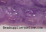 CNA981 15.5 inches 14*14mm drum natural lavender amethyst beads