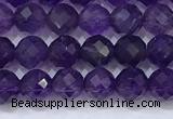 CNA990 15.5 inches 4mmm faceted round amethyst beads wholesale