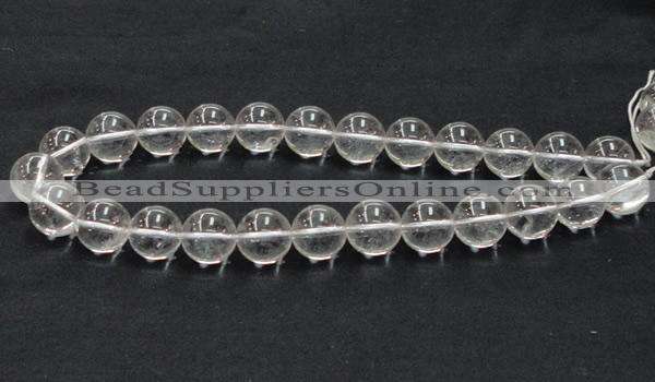 CNC06 15.5 inches 16mm round grade AB natural white crystal beads