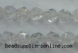 CNC100 15 inches 6mm faceted nuggets white crystal beads