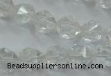 CNC101 15 inches 8mm faceted nuggets white crystal beads