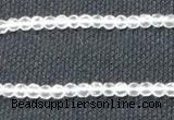 CNC50 15.5 inches 4mm faceted round grade A natural white crystal beads