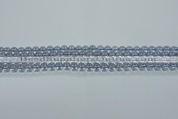 CNC508 15.5 inches 4mm round dyed natural white crystal beads