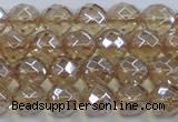 CNC519 15.5 inches 10mm faceted round dyed natural white crystal beads