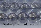 CNC596 15.5 inches 10mm round plated natural white crystal beads