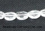 CNC62 15.5 inches 10*14mm faceted rice grade A natural white crystal beads