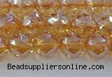 CNC652 15.5 inches 8mm faceted round plated natural white crystal beads