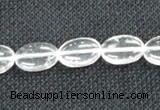 CNC70 15 inches 10*14mm oval grade A natural white crystal beads