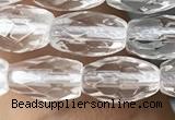 CNC721 15.5 inches 5*8mm faceted rice white crystal beads