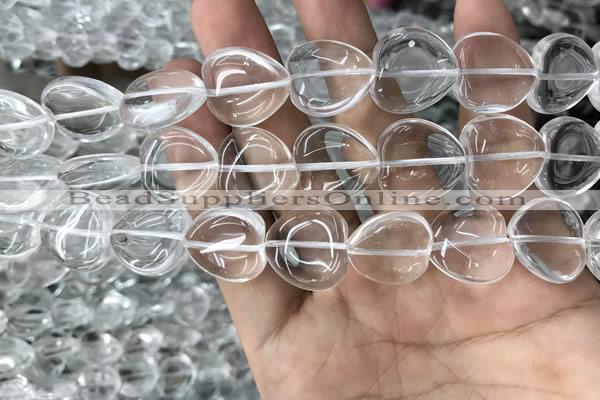 CNC731 15.5 inches 18*18mm heart white crystal beads wholesale