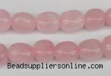 CNG07 15.5 inches 9*12mm nuggets rose quartz gemstone beads