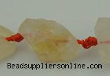 CNG1001 15.5 inches 15*25mm - 25*30mm nuggets citrine gemstone beads