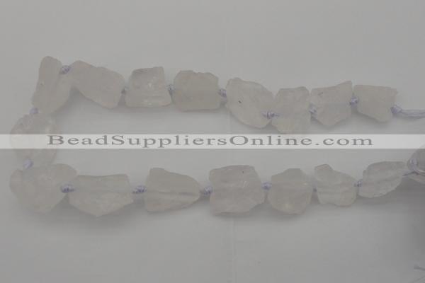 CNG1003 15.5 inches 15*25mm - 25*30mm nuggets white crystal beads