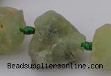 CNG1009 15.5 inches 15*25mm - 25*30mm nuggets green rutilated quartz beads