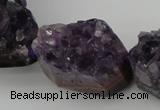 CNG1019 15.5 inches 20*25mm - 25*35mm nuggets amethyst gemstone beads