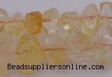 CNG1020 15.5 inches 8*12mm - 12*16mm faceted nuggets citrine beads