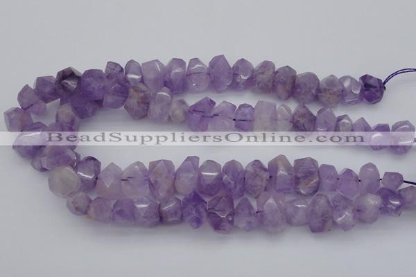 CNG1024 10*14mm - 15*20mm faceted nuggets lavender amethyst beads