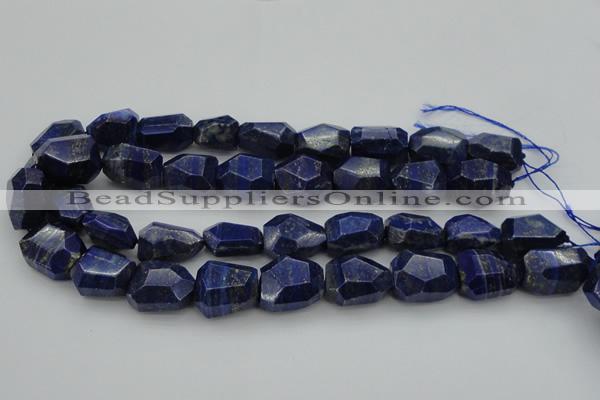 CNG1090 15.5 inches 15*20mm - 18*25mm faceted nuggets lapis lzuli beads