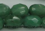 CNG1093 15*20mm - 18*25mm faceted nuggets green aventurine beads