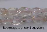 CNG1099 8*12mm - 10*14mm faceted nuggets AB-color white crystal beads