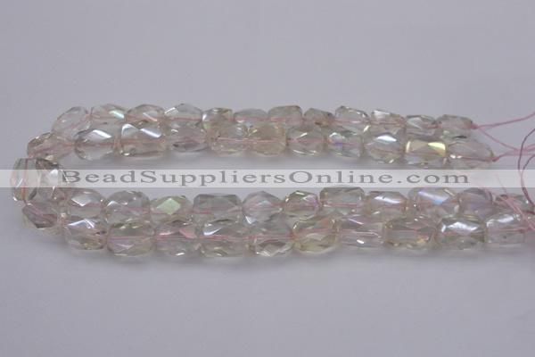 CNG1100 12*16mm - 13*18mm faceted nuggets AB-color white crystal beads