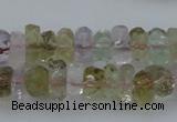 CNG1105 15.5 inches 5*8mm - 6*12mm faceted nuggets mixed quartz beads