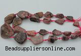 CNG1110 15.5 inches 10*15mm - 25*35mm nuggets rhodochrosite beads