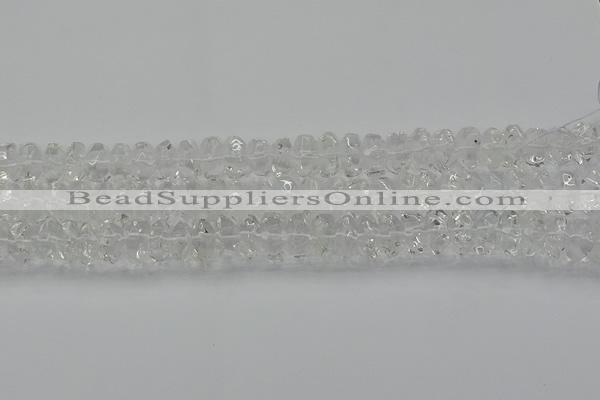 CNG1175 15.5 inches 6*14mm - 8*14mm nuggets white crystal beads