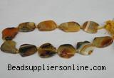 CNG1201 15.5 inches 20*30mm - 25*35mm freeform agate beads